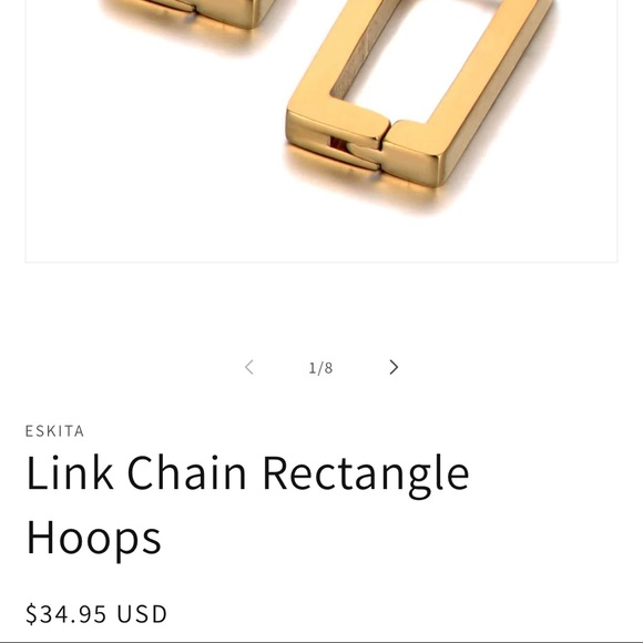 Rectangular earrings - Picture 3 of 4